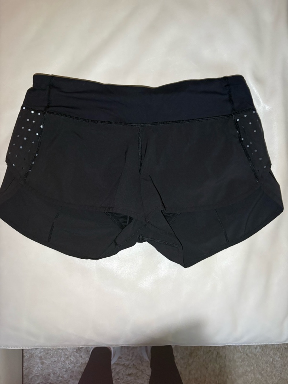 lululemon athletica Black Athletic Shorts with Reflective Dot Panels